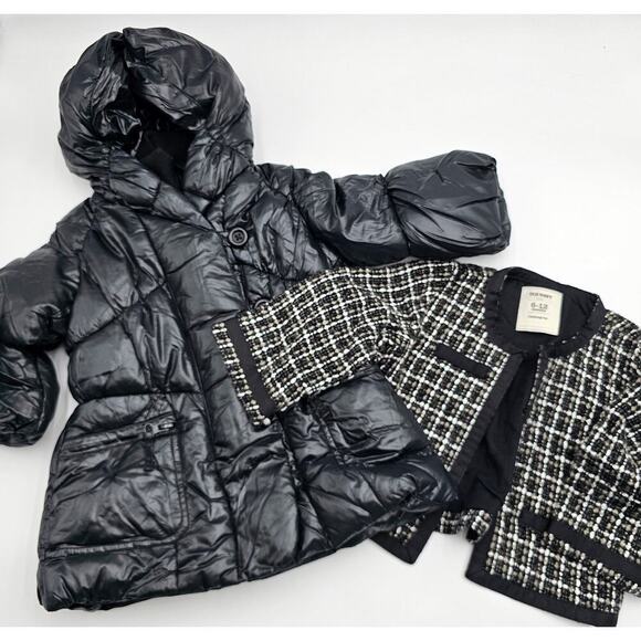 8 Piece Gap/Old Navy Girl's 6-12M Puffer Jacket, Outfit, Pajama, One-piece Lot - Picture 2 of 14